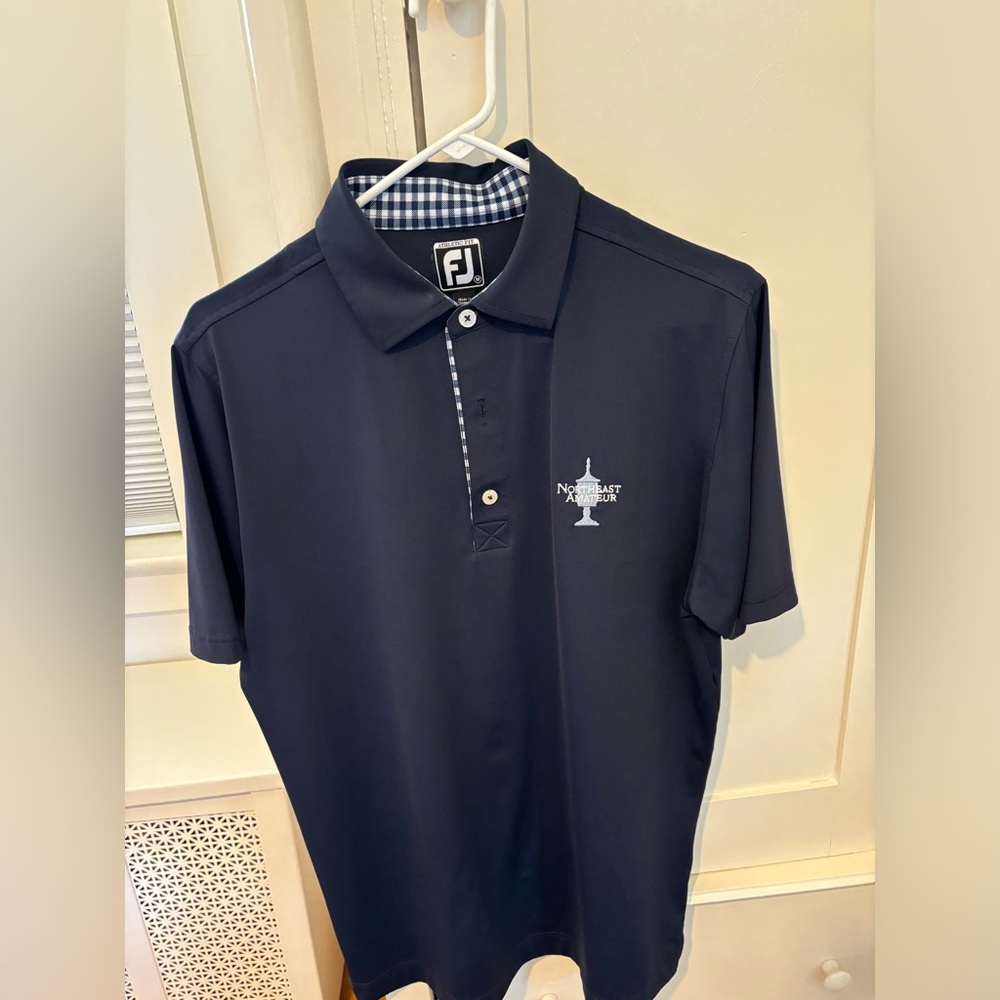 FootJoy Polo; Color: Navy; Size: Medium/Athletic Fit; Northeast Amateur Logo